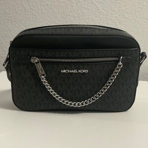 Michael Kors Black and Gray Crossbody Bag